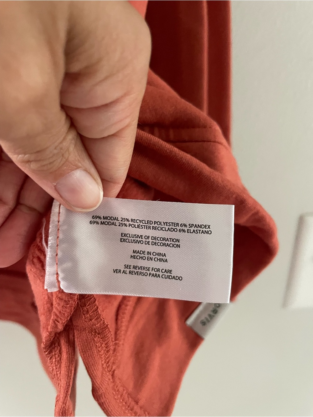 Orvis Rust Orange V-Neck Sweater - Picture 3 of 5